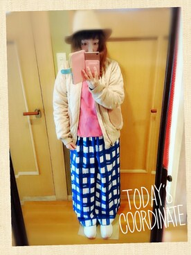 「POU DOU DOU（プードゥドゥ）のアイテム（スウェット）」を使った、ユーリさん（レディース・152cm）の春コーディネート