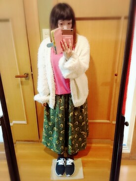 「POU DOU DOU（プードゥドゥ）のアイテム（スウェット）」を使った、ユーリさん（レディース・152cm）の秋コーディネート
