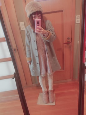 「POU DOU DOU（プードゥドゥ）のアイテム（その他アウター）」を使った、ユーリさん（レディース・152cm）の冬コーディネート