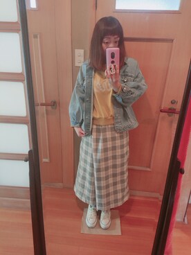 「POU DOU DOU（プードゥドゥ）のアイテム（スウェット）」を使った、ユーリさん（レディース・152cm）の冬コーディネート