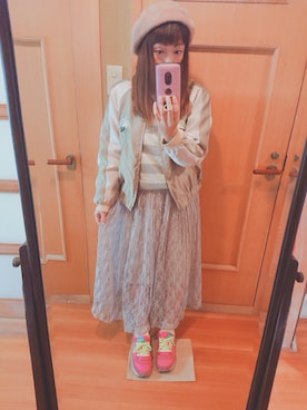 「POU DOU DOU（プードゥドゥ）のアイテム（ブルゾン）」を使った、ユーリさん（レディース・152cm）の秋コーディネート