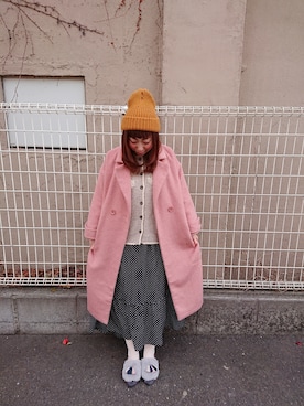 「Crisp（クリスプ）のアイテム（チェスターコート）」を使った、ユーリさん（レディース・152cm）の冬コーディネート