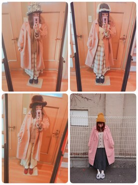 「Crisp（クリスプ）のアイテム（チェスターコート）」を使った、ユーリさん（レディース・152cm）の冬コーディネート