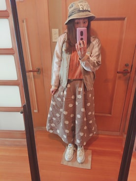 「POU DOU DOU（プードゥドゥ）のアイテム（ブルゾン）」を使った、ユーリさん（レディース・152cm）の春コーディネート