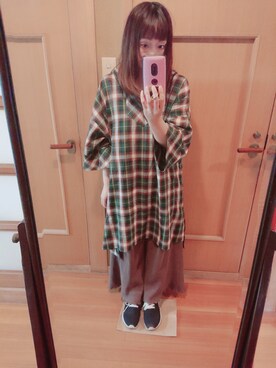 「niko and...（ニコアンド）のアイテム（チュニック）」を使った、ユーリさん（レディース・152cm）の秋コーディネート
