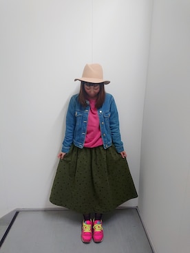 「POU DOU DOU（プードゥドゥ）のアイテム（スウェット）」を使った、ユーリさん（レディース・152cm）の秋コーディネート