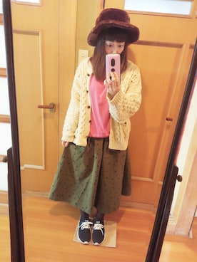 「POU DOU DOU（プードゥドゥ）のアイテム（スウェット）」を使った、ユーリさん（レディース・152cm）の秋コーディネート