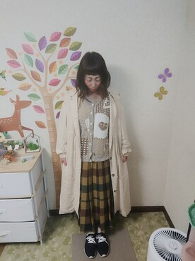 「Crisp（クリスプ）のアイテム（ステンカラーコート）」を使った、ユーリさん（レディース・152cm）の春コーディネート