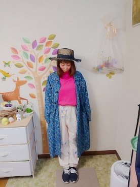 「POU DOU DOU（プードゥドゥ）のアイテム（スウェット）」を使った、ユーリさん（レディース・152cm）の春コーディネート