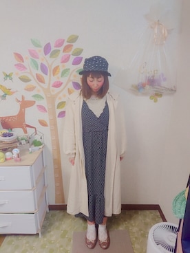 「Crisp（クリスプ）のアイテム（ステンカラーコート）」を使った、ユーリさん（レディース・152cm）の春コーディネート