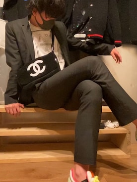 「DOLCE&GABBANA（ドルチェアンドガッバーナ）のアイテム（セットアップ）」を使った、もりたんさん（メンズ・185cm）の春コーディネート