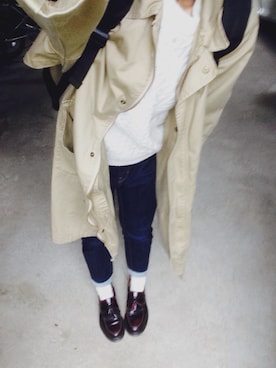 「ボーイフレンドコート」｜マポさん（レディース・156cm）の冬コーディネート