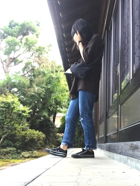 「Daniel Wellington（ダニエルウェリントン）の【Daniel Wellington】レザーバンド３６ＭＭ（アナログ腕時計）」を使った、マポさん（レディース・156cm）の秋コーディネート