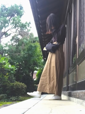 「LEPSIM（レプシィム）のアイテム（チュニック）」を使った、マポさん（レディース・156cm）の秋コーディネート