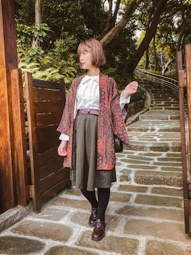 「アイテム（水着/着物・浴衣）」を使った、類さん（レディース・166cm）の秋コーディネート