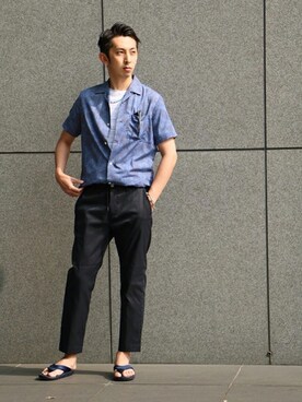 「アイテム（アンクレット）」を使った、naganoさん（メンズ・178cm）の夏コーディネート