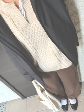 「カンフーシューズ」｜さるちゃわさん（レディース・160cm）の冬コーディネート