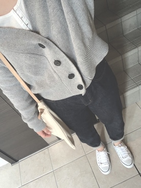 「TIMELESS&THREE（タイムレスアンドスリー）のアイテム」を使った、さるちゃわさん（レディース・160cm）の春コーディネート