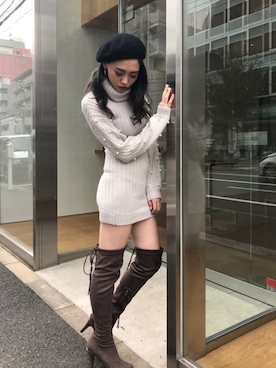 「LIPSERVICE（リップサービス）のアイテム（アクセサリー）」を使った、あやちゃるさんさん（レディース・163cm）の秋コーディネート