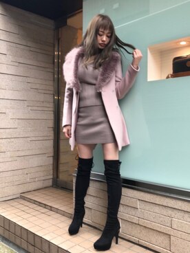 「LIPSERVICE（リップサービス）のアイテム（その他アウター）」を使った、あやちゃるさんさん（レディース・163cm）の秋コーディネート