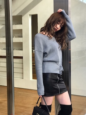 「LIPSERVICE（リップサービス）のアイテム」を使った、あやちゃるさんさん（レディース・163cm）の冬コーディネート