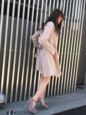 「LIPSERVICE（リップサービス）のアイテム（トレンチコート）」を使った、あやちゃるさんさん（レディース・163cm）の春コーディネート