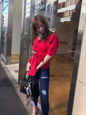 「LIPSERVICE（リップサービス）のアイテム（アクセサリー）」を使った、あやちゃるさんさん（レディース・163cm）の春コーディネート