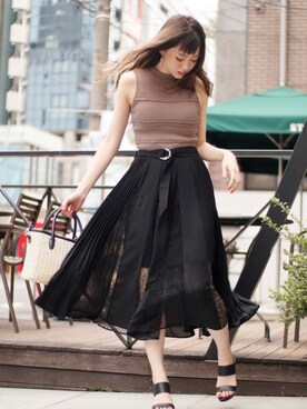 「LIPSERVICE（リップサービス）のアイテム（アクセサリー）」を使った、あやちゃるさんさん（レディース・163cm）の春コーディネート