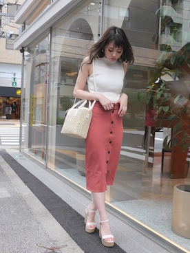 「LIPSERVICE（リップサービス）のアイテム（アクセサリー）」を使った、あやちゃるさんさん（レディース・163cm）の夏コーディネート