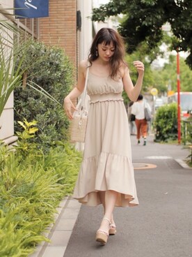 「LIPSERVICE（リップサービス）のアイテム（アクセサリー）」を使った、あやちゃるさんさん（レディース・163cm）の夏コーディネート