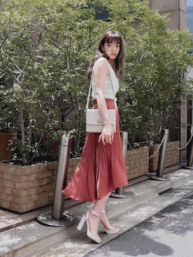 「LIPSERVICE（リップサービス）のアイテム（アクセサリー）」を使った、あやちゃるさんさん（レディース・163cm）の夏コーディネート