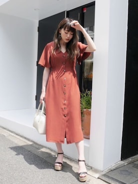 「LIPSERVICE（リップサービス）のアイテム（アクセサリー）」を使った、あやちゃるさんさん（レディース・163cm）の夏コーディネート