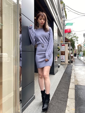「LIPSERVICE（リップサービス）のアイテム（アクセサリー）」を使った、あやちゃるさんさん（レディース・163cm）の冬コーディネート