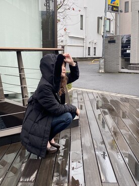 「LIPSERVICE（リップサービス）のアイテム（ダウンジャケット/コート）」を使った、あやちゃるさんさん（レディース・163cm）の冬コーディネート