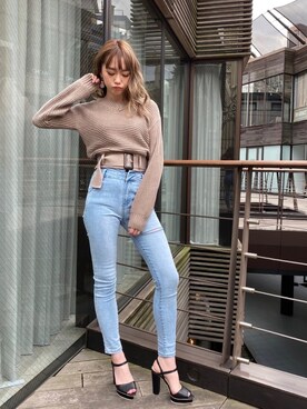 「LIPSERVICE（リップサービス）のアイテム（アクセサリー）」を使った、あやちゃるさんさん（レディース・163cm）の冬コーディネート