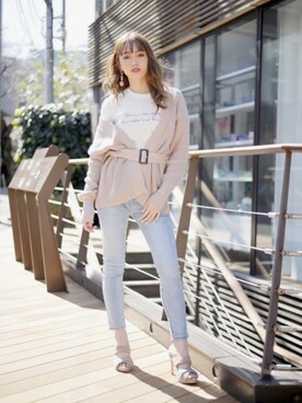 「LIPSERVICE（リップサービス）のアイテム（アクセサリー）」を使った、あやちゃるさんさん（レディース・163cm）の春コーディネート