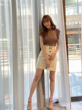 「台形ｽｶｰﾄ」｜あやちゃるさんさん（レディース・163cm）の春コーディネート