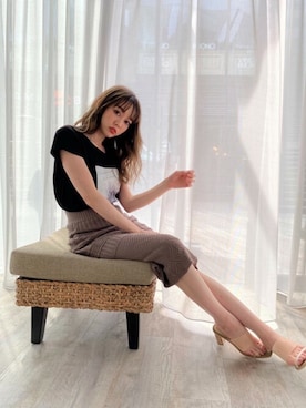 「ミディ丈スカート」｜あやちゃるさんさん（レディース・163cm）の夏コーディネート