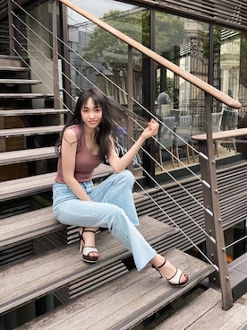 「LIPSERVICE（リップサービス）のアイテム」を使った、あやちゃるさんさん（レディース・163cm）の夏コーディネート