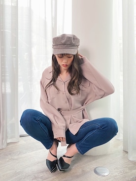 「LIPSERVICE（リップサービス）のアイテム（帽子）」を使った、あやちゃるさんさん（レディース・163cm）の秋コーディネート