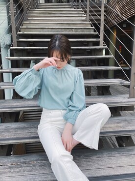「LIPSERVICE（リップサービス）のアイテム（アクセサリー）」を使った、あやちゃるさんさん（レディース・163cm）の春コーディネート