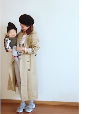 「ADAM ET ROPE'（アダムエロペ）のアイテム（ハンチング/ベレー帽）」を使った、kana.rさん（レディース・161cm）の冬コーディネート