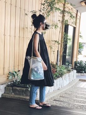 「アイテム（ピアス（両耳用））」を使った、めそさん（レディース・157cm）の夏コーディネート