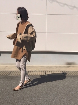 「LAKOLE（ラコレ）のアイテム（その他アウター）」を使った、めそさん（レディース・157cm）の秋コーディネート