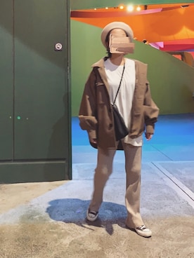 「ユニバ」｜「アイテム（ブルゾン）」を使った、めそさん（レディース・158cm）の秋コーディネート
