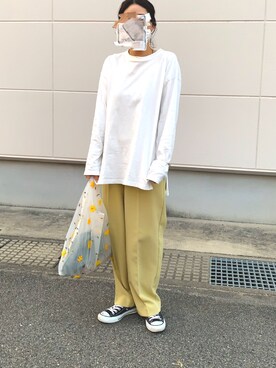 「CONVERSE（コンバース）のconverse（コンバース） ALL STAR OX（オールスターOX）（スニーカー）」を使った、めそさん（レディース・158cm）の春コーディネート