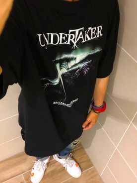 「ROLLING CRADLE（ローリングクレイドル）のアイテム（Tシャツ/カットソー）」を使った、tarkyotyeeさん（メンズ・173cm）の夏コーディネート
