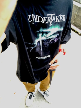 「ROLLING CRADLE（ローリングクレイドル）のアイテム（Tシャツ/カットソー）」を使った、tarkyotyeeさん（メンズ・173cm）の夏コーディネート