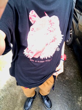 「ROLLING CRADLE（ローリングクレイドル）のアイテム（Tシャツ/カットソー）」を使った、tarkyotyeeさん（メンズ・173cm）の秋コーディネート