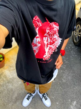「ROLLING CRADLE（ローリングクレイドル）のアイテム（Tシャツ/カットソー）」を使った、tarkyotyeeさん（メンズ・173cm）の秋コーディネート